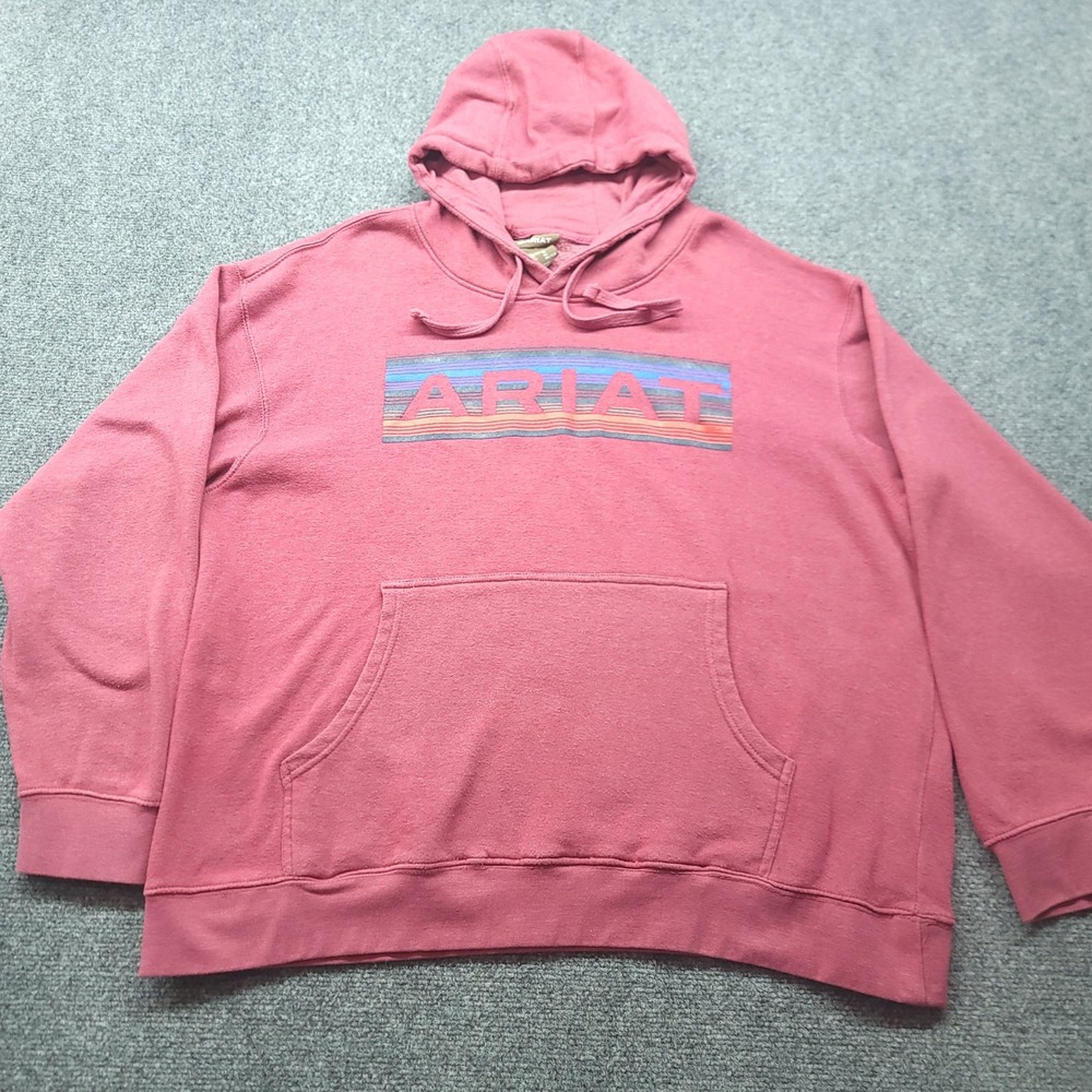 Ariat Mens Serape Logo Hoodie Sweatshirt Red XL 10041716 PK04F22PK